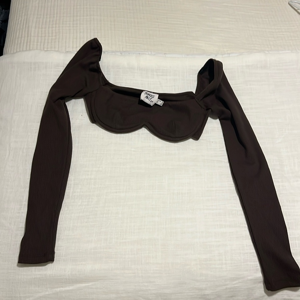 Princess Polly brown crop top! Worn once!